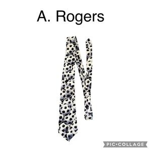 A. Rogers vintage soccer ball silk Print Tie